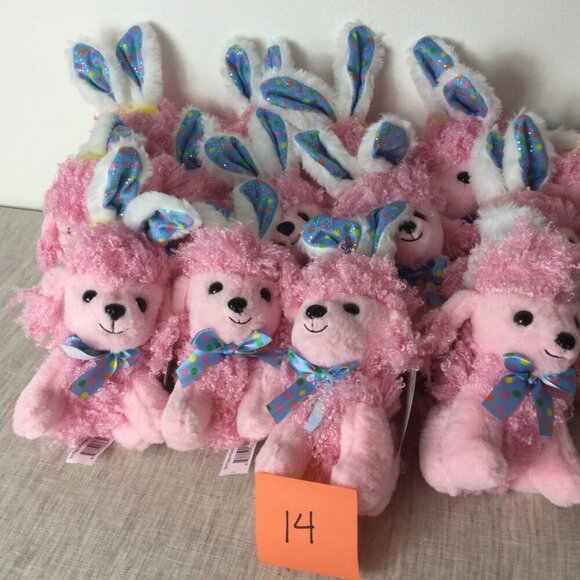 Lot of 14 Way to Celebrate Easter Small Puppy with Bunny Ears Stuffed Plush Toy - Picture 4 of 11